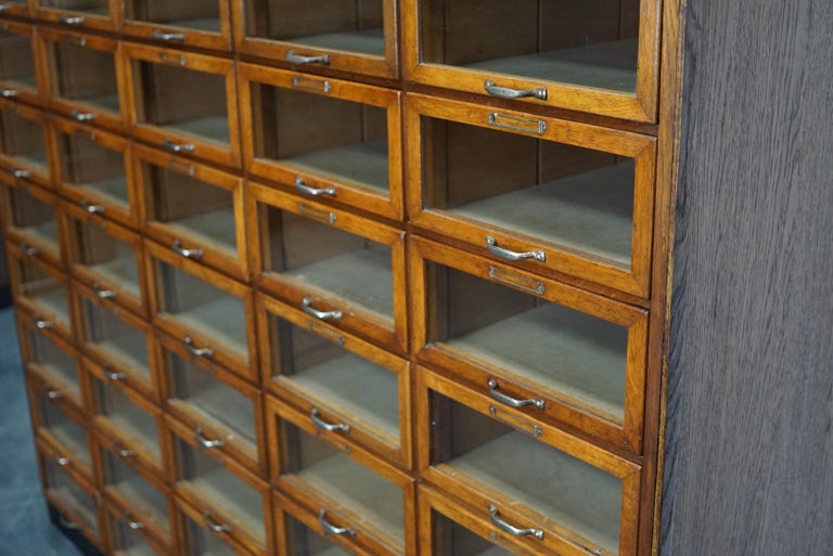 Vintage Dutch Oak Haberdashery Shop Cabinet, 1930s 6