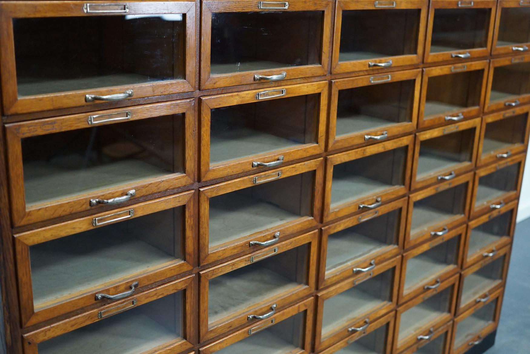 Vintage Dutch Oak Haberdashery Shop Cabinet, 1930s 12