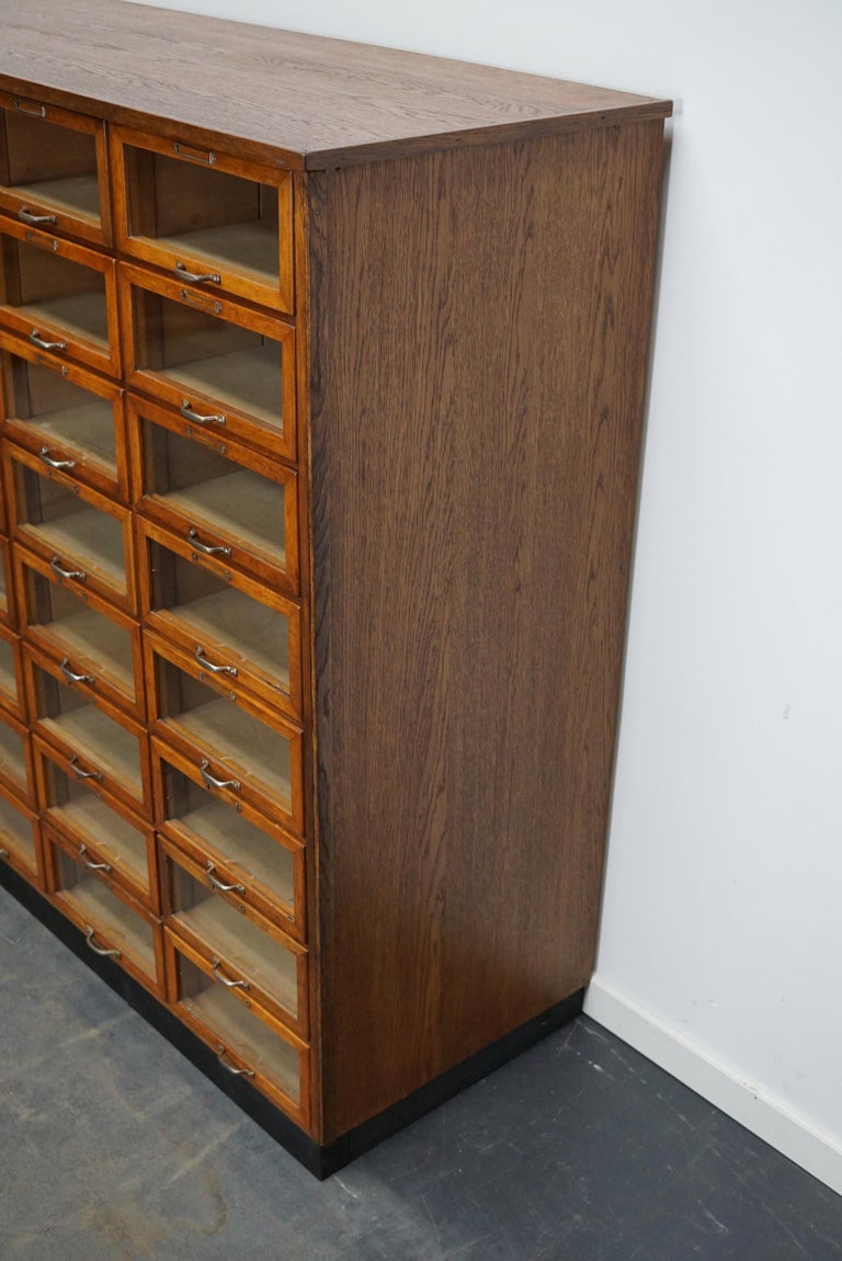 Vintage Dutch Oak Haberdashery Shop Cabinet, 1930s 14