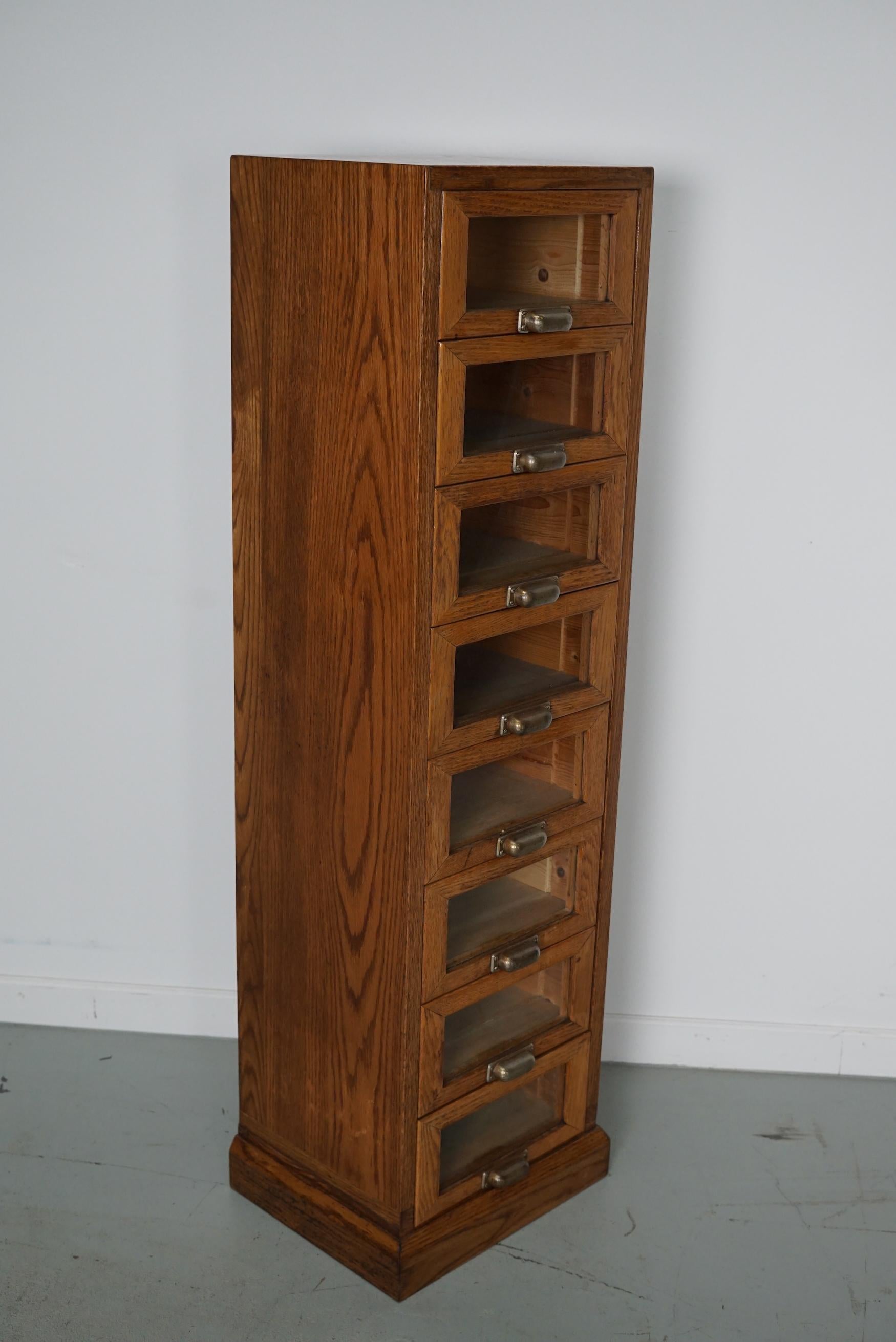  Vintage Dutch Oak Haberdashery Shop Cabinet, 1950s 5