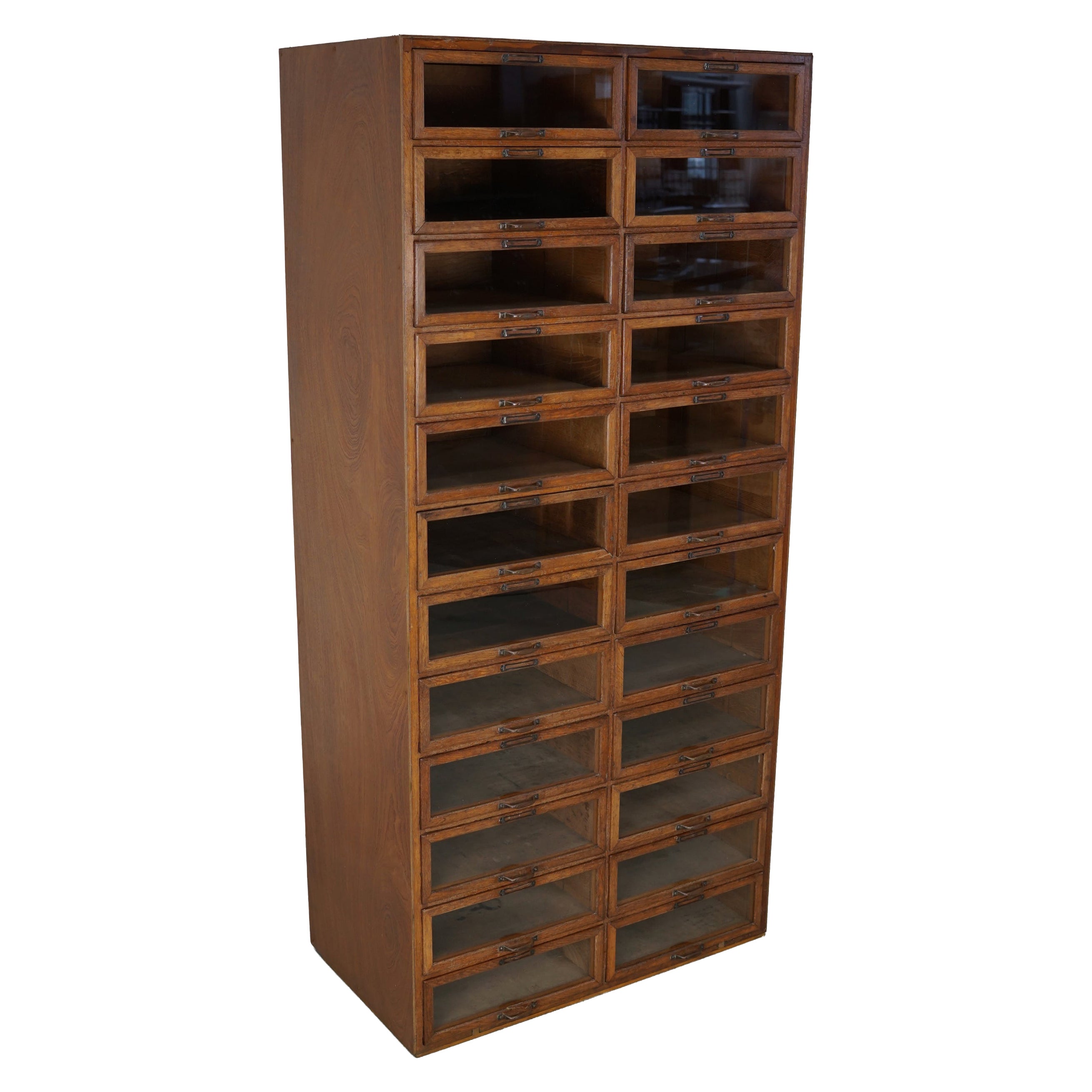 Vintage Dutch Oak Haberdashery Shop Cabinet / Vitrine, 1930s