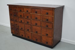 Vintage Dutch Oak Jewelers / Watchmakers Cabinet, circa 1930