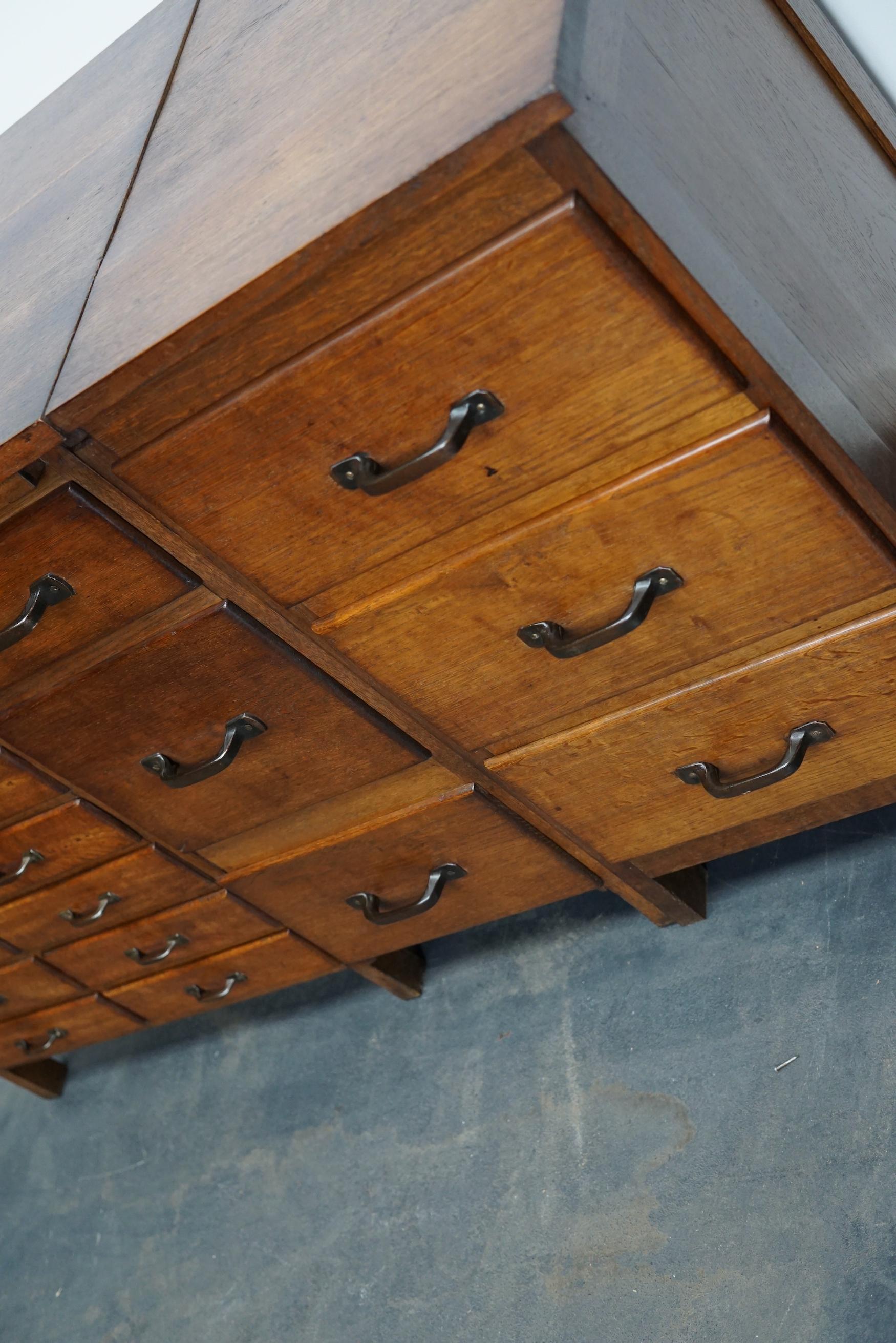 Vintage Dutch Oak Jewelers / Watchmakers Cabinet, circa 1940 6