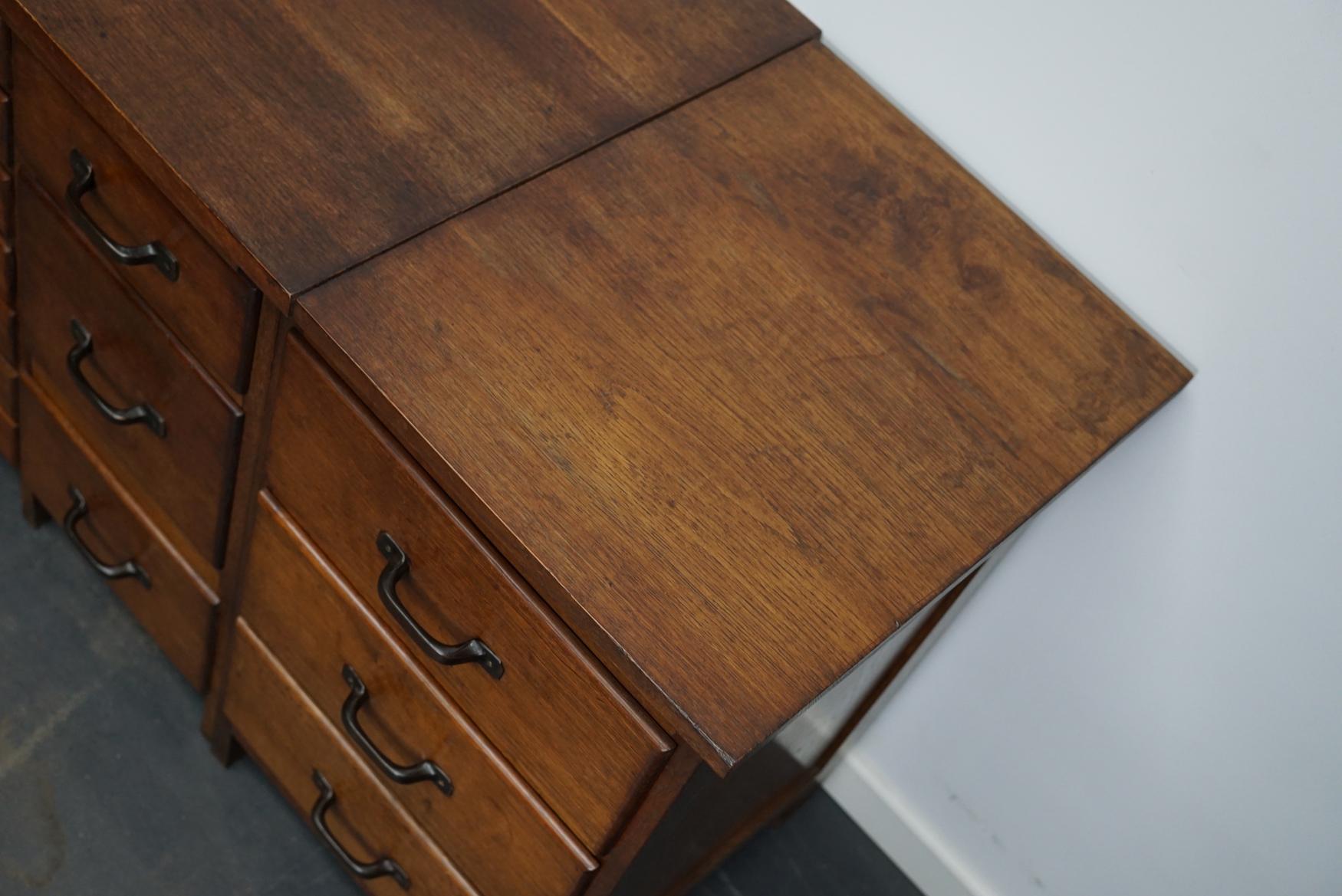 Vintage Dutch Oak Jewelers / Watchmakers Cabinet, circa 1940 7