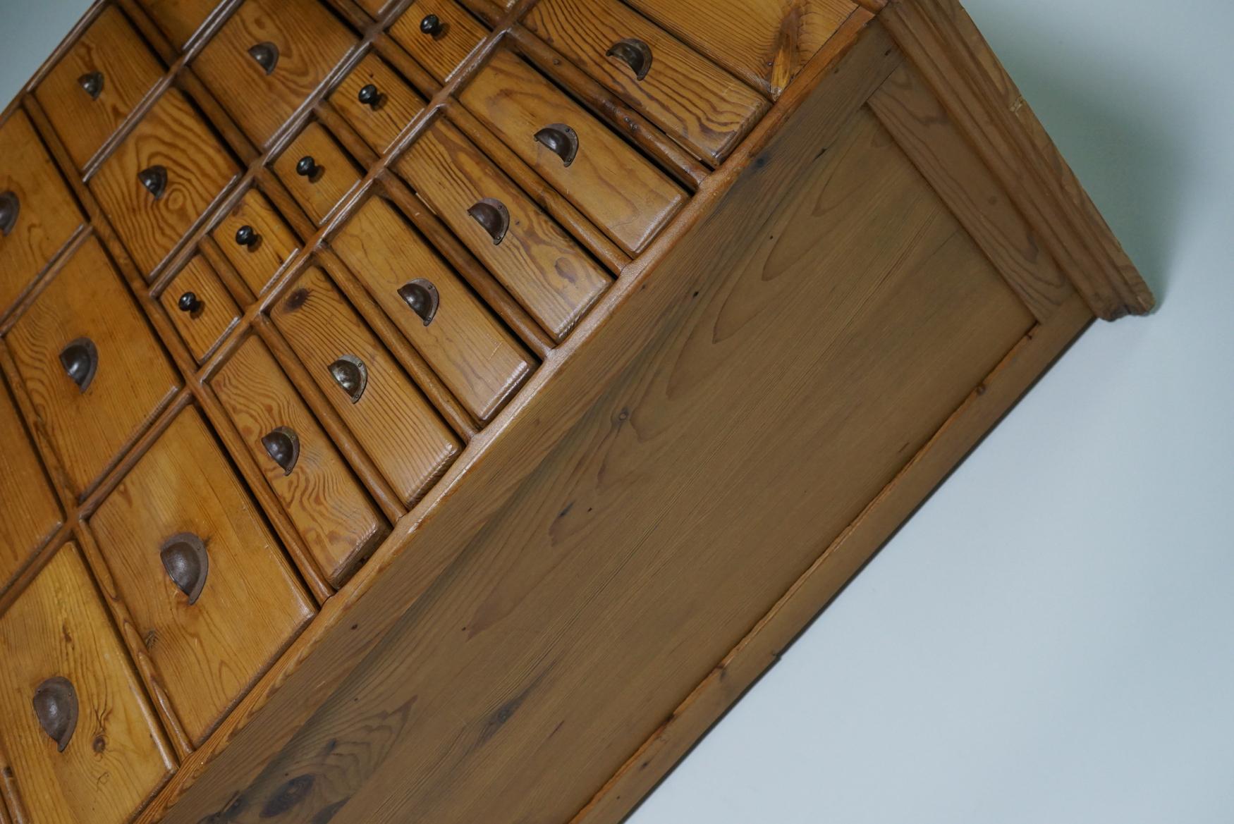 Vintage Dutch Pine Apothecary Cabinet 3