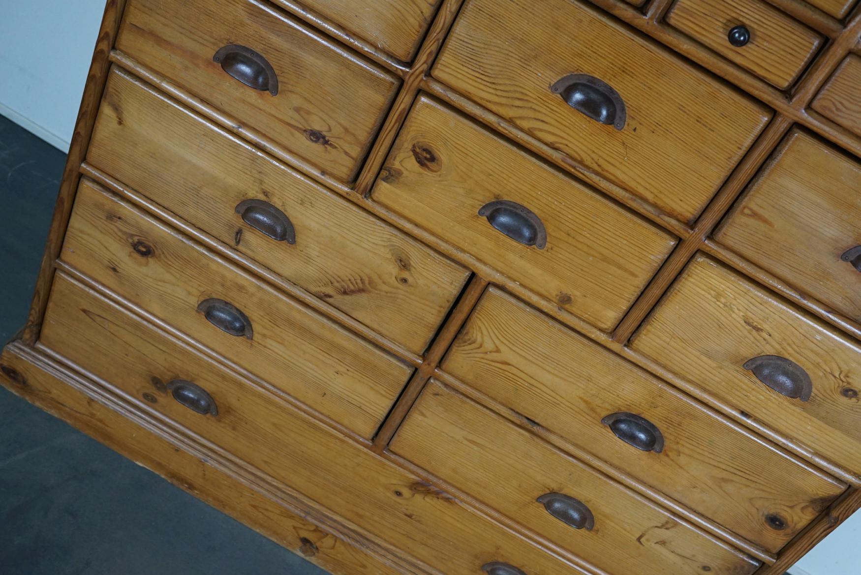 Vintage Dutch Pine Apothecary Cabinet 4