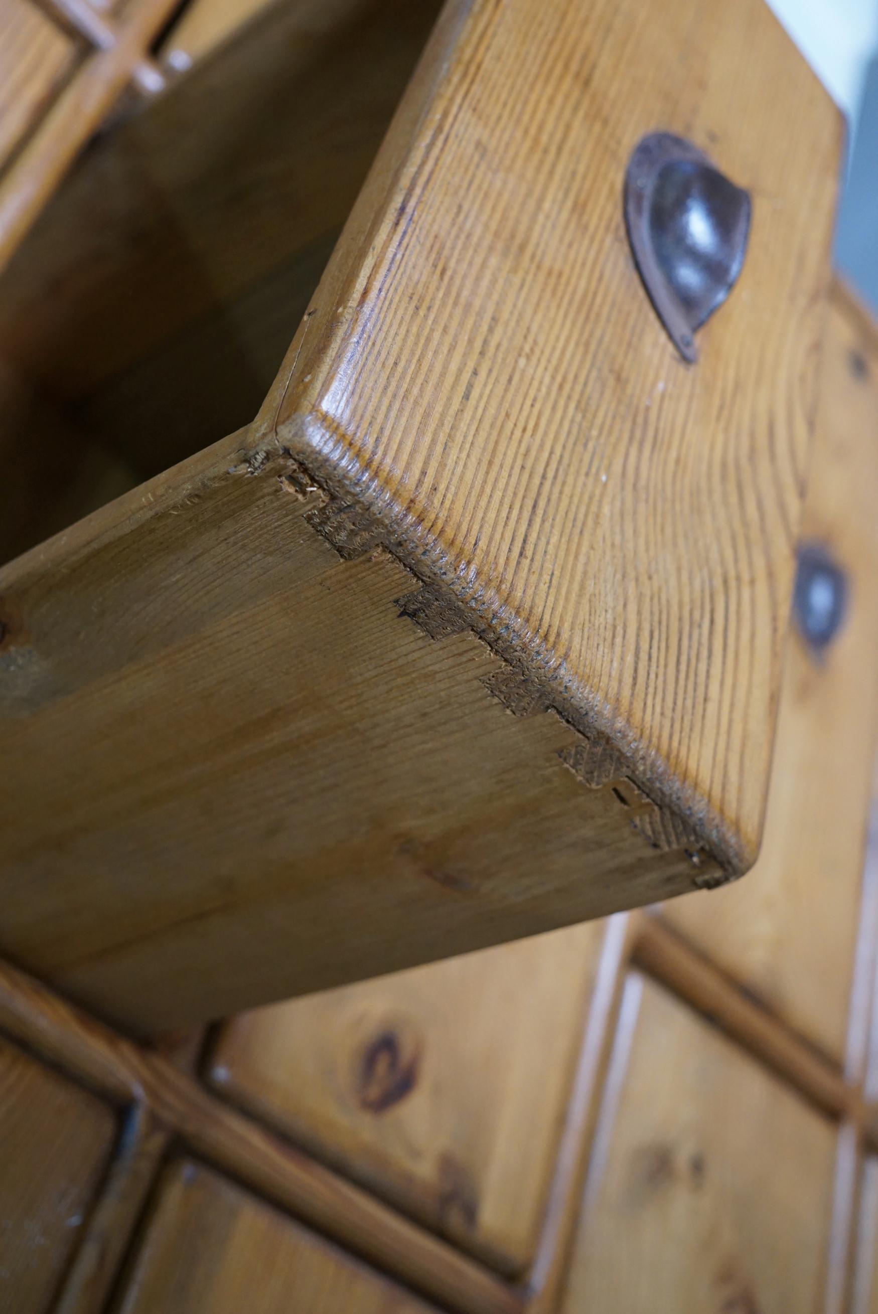 Vintage Dutch Pine Apothecary Cabinet 5
