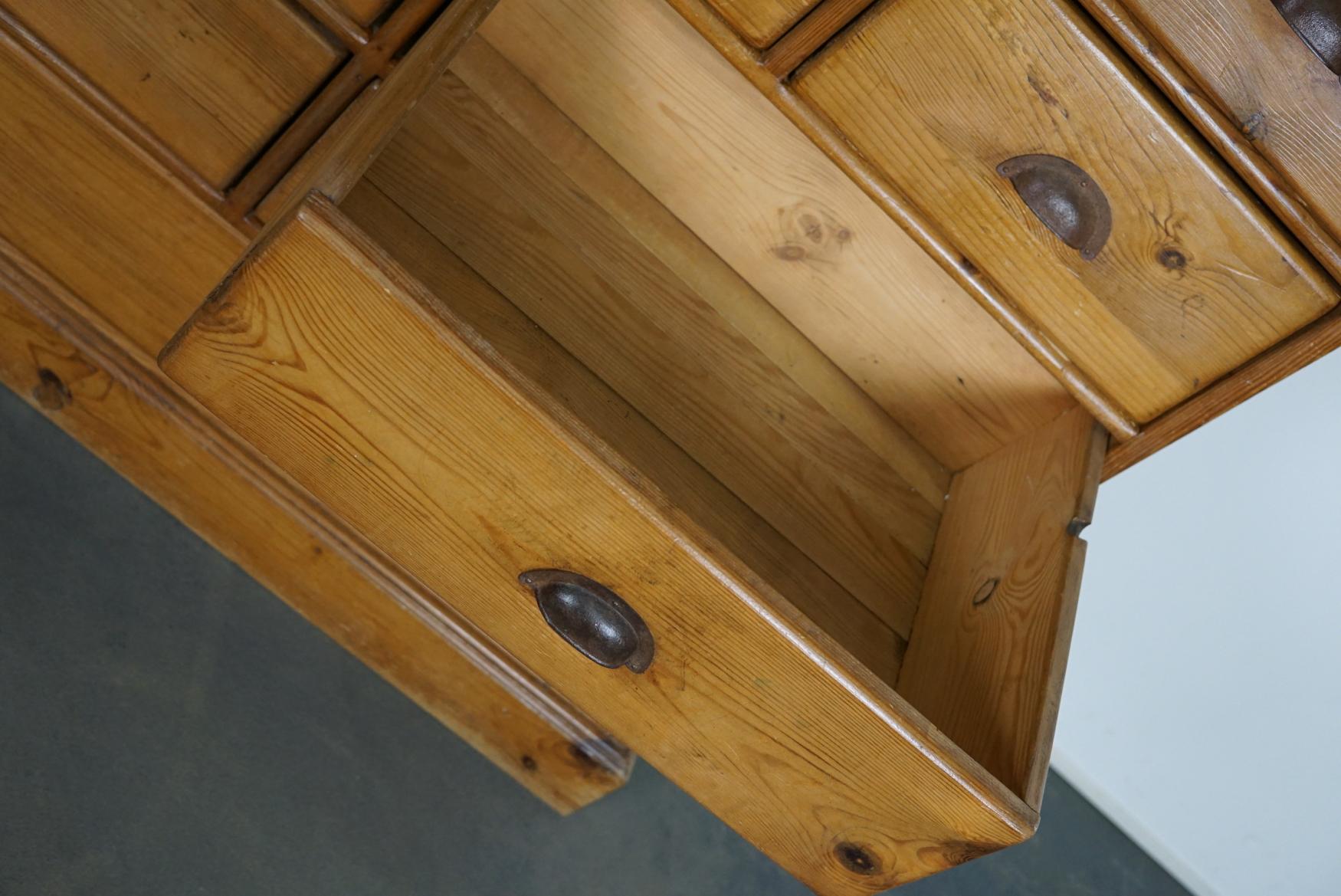 Vintage Dutch Pine Apothecary Cabinet 7