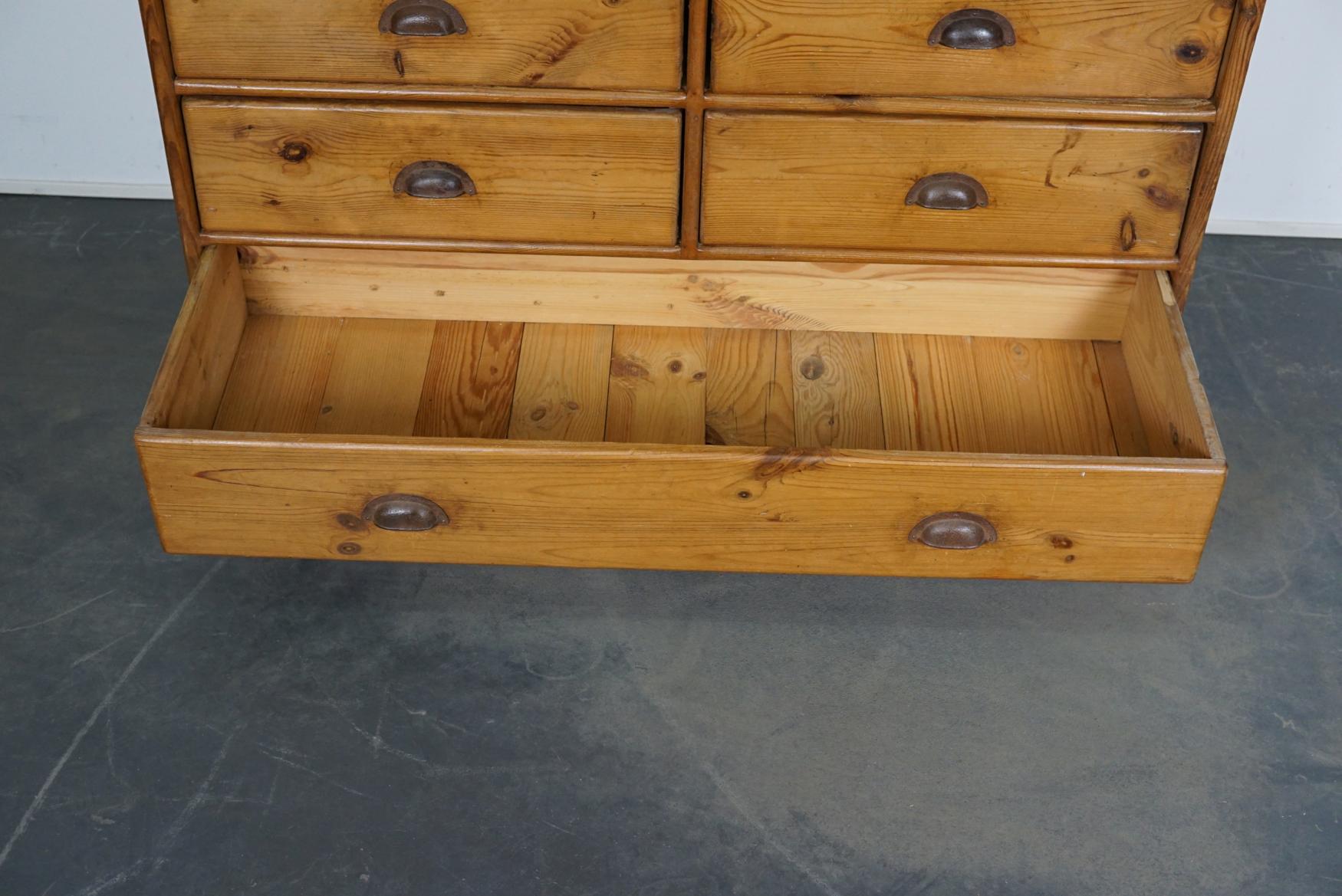 Vintage Dutch Pine Apothecary Cabinet 8