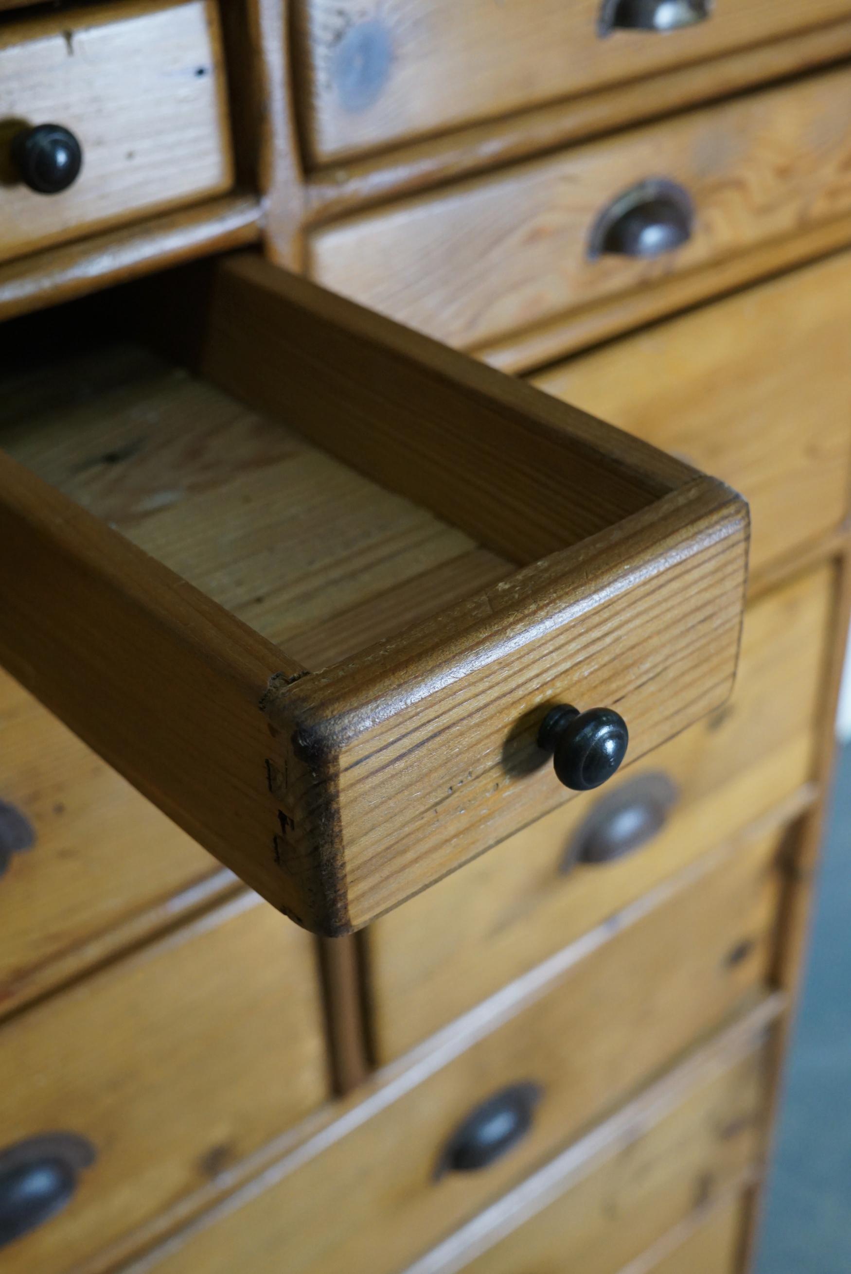 Vintage Dutch Pine Apothecary Cabinet 9