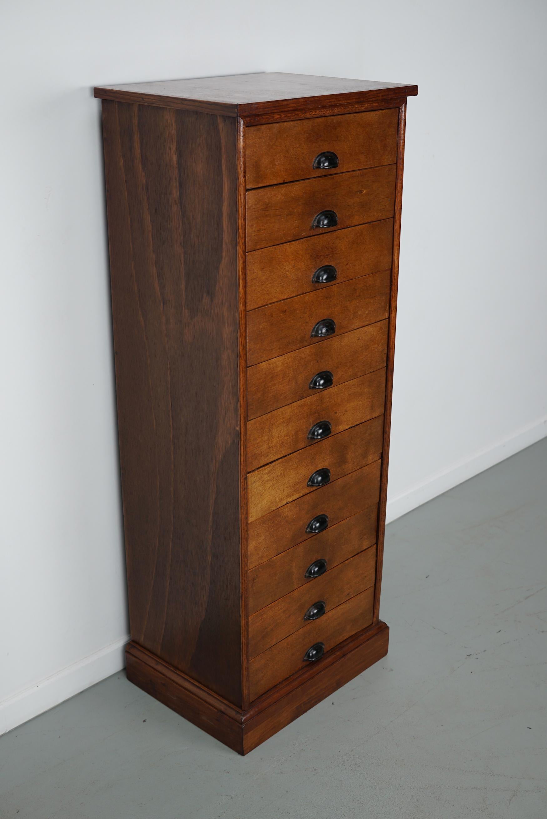 Vintage Dutch Poplar Apothecary / Filing Cabinet, 1950s For Sale 5