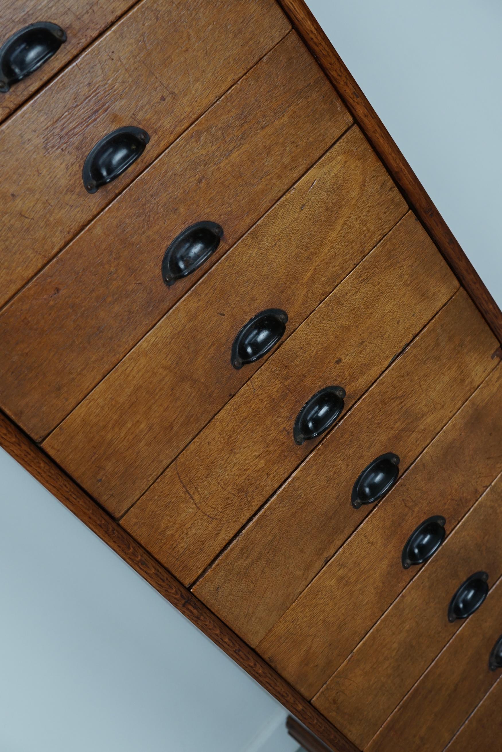 Vintage Dutch Poplar Apothecary / Filing Cabinet, 1950s For Sale 3