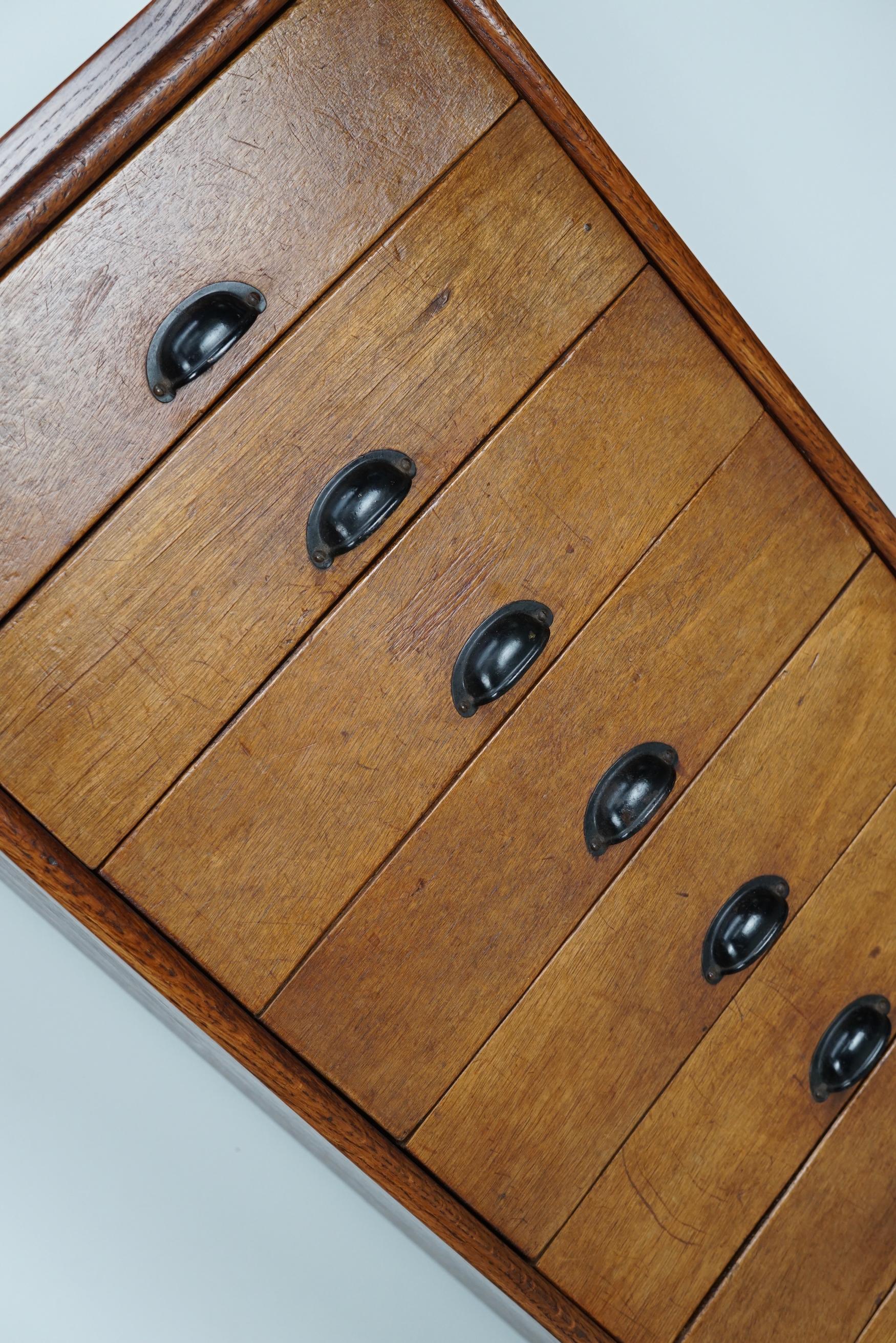 Vintage Dutch Poplar Apothecary / Filing Cabinet, 1950s For Sale 4