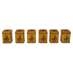 Vintage Dutch Spice Canister Set of Six with Windmill Design, 1960