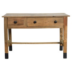 Niederländischer Vintage-Holztisch mit Schubladen