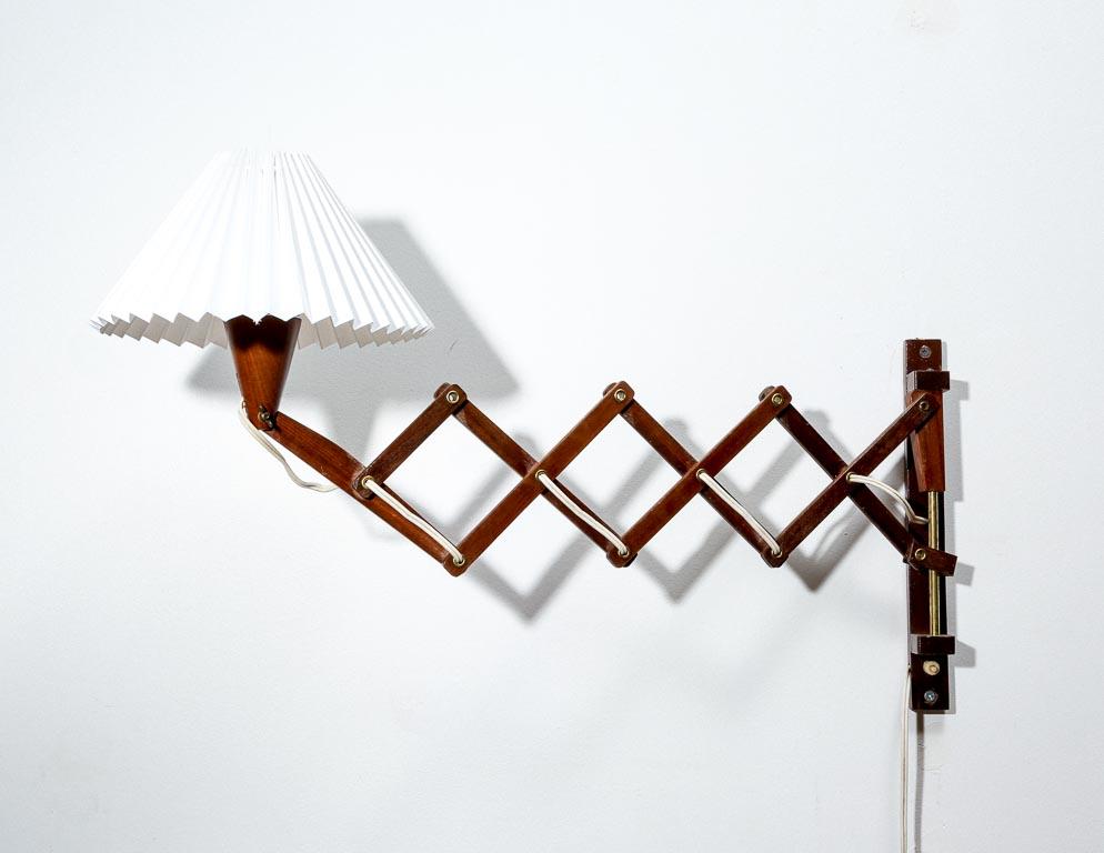Mid-Century Modern Vintage Dutch Wooden Scissor Lamp