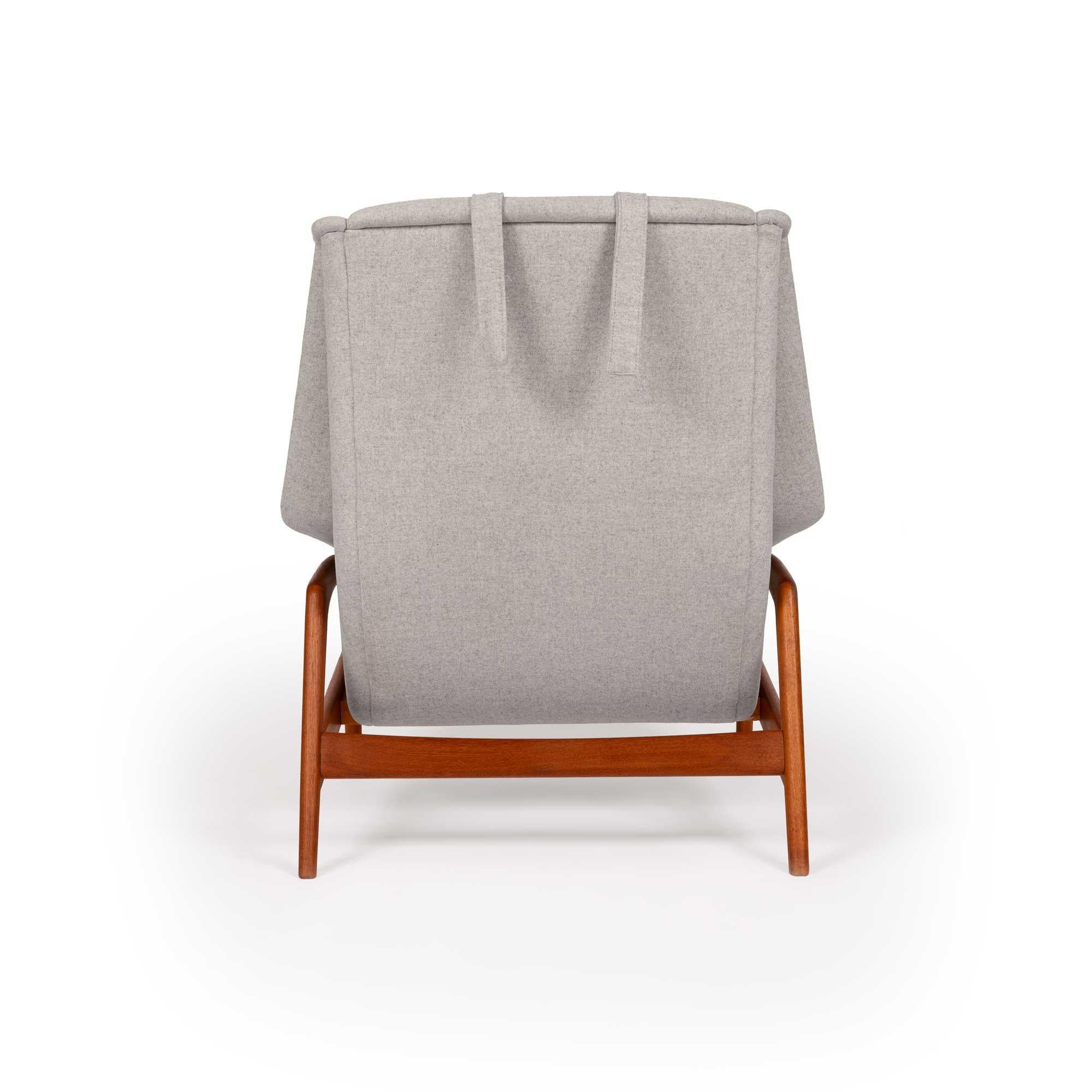 XX secolo Dux Lounge Chair vintage di Folke Ohlsson in lana grigio melange in vendita