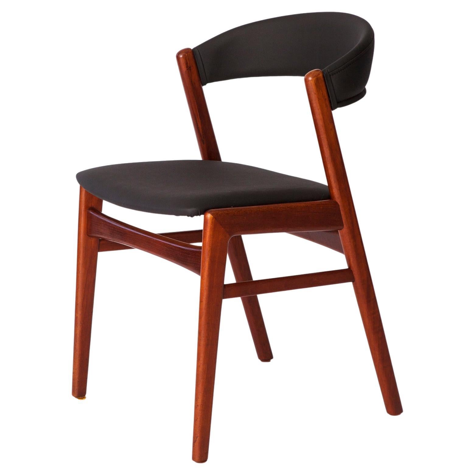 Vintage DUX 'Ribbon Back' Esszimmerstuhl  1960er Jahre Schwedisches Design  Teak & Skai