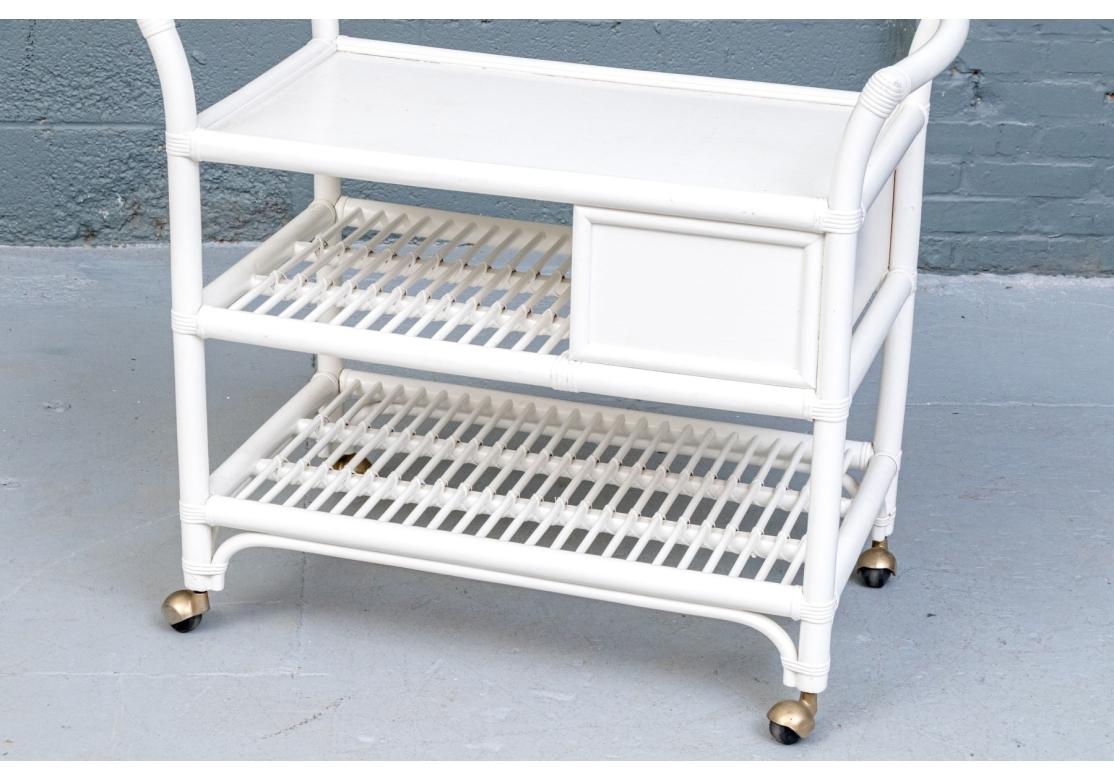 Vintage Dux Serving Trolley, Design Attributed To Kenneth Bergenblad In Fair Condition For Sale In Bridgeport, CT