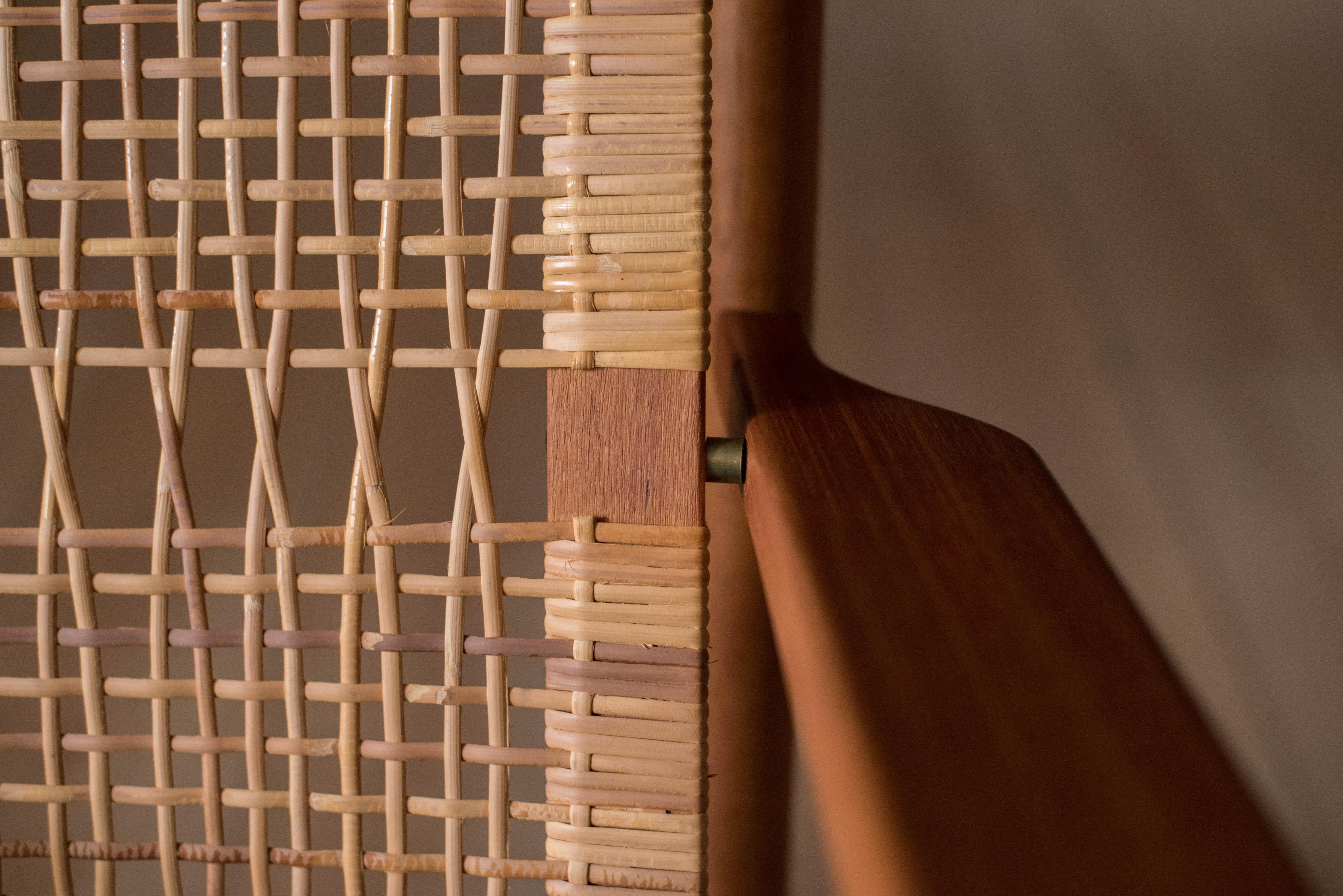 Vintage Dux Teak and Cane 532-A Rocking Chair by Hans Olsen for Juul Kristensen 6