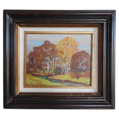 Dwight Holmes - Peinture impressionniste d'un paysage d'automne vintage