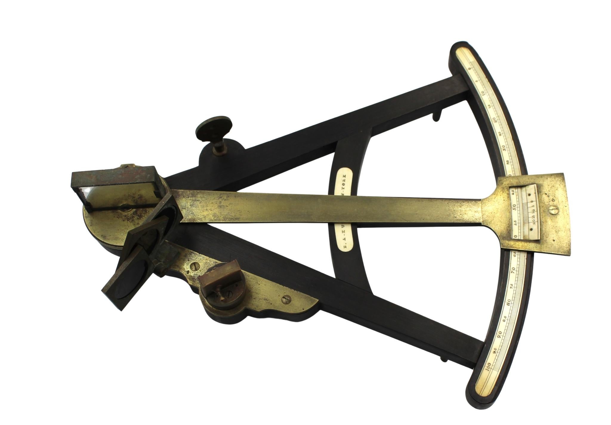 Victorian Vintage E. A. Kutz Cased Sextant, 19th Century For Sale