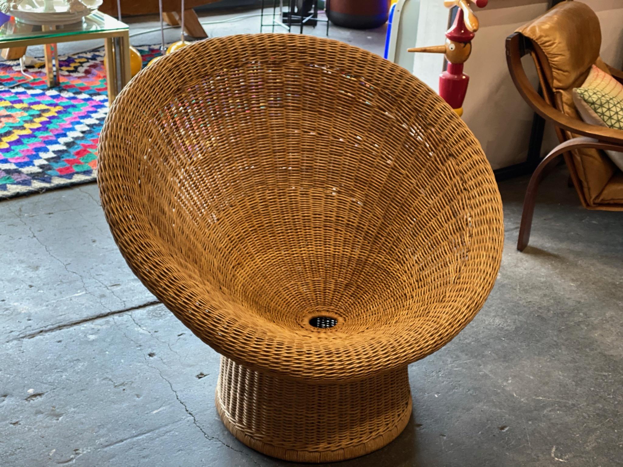 The rattan armchair 