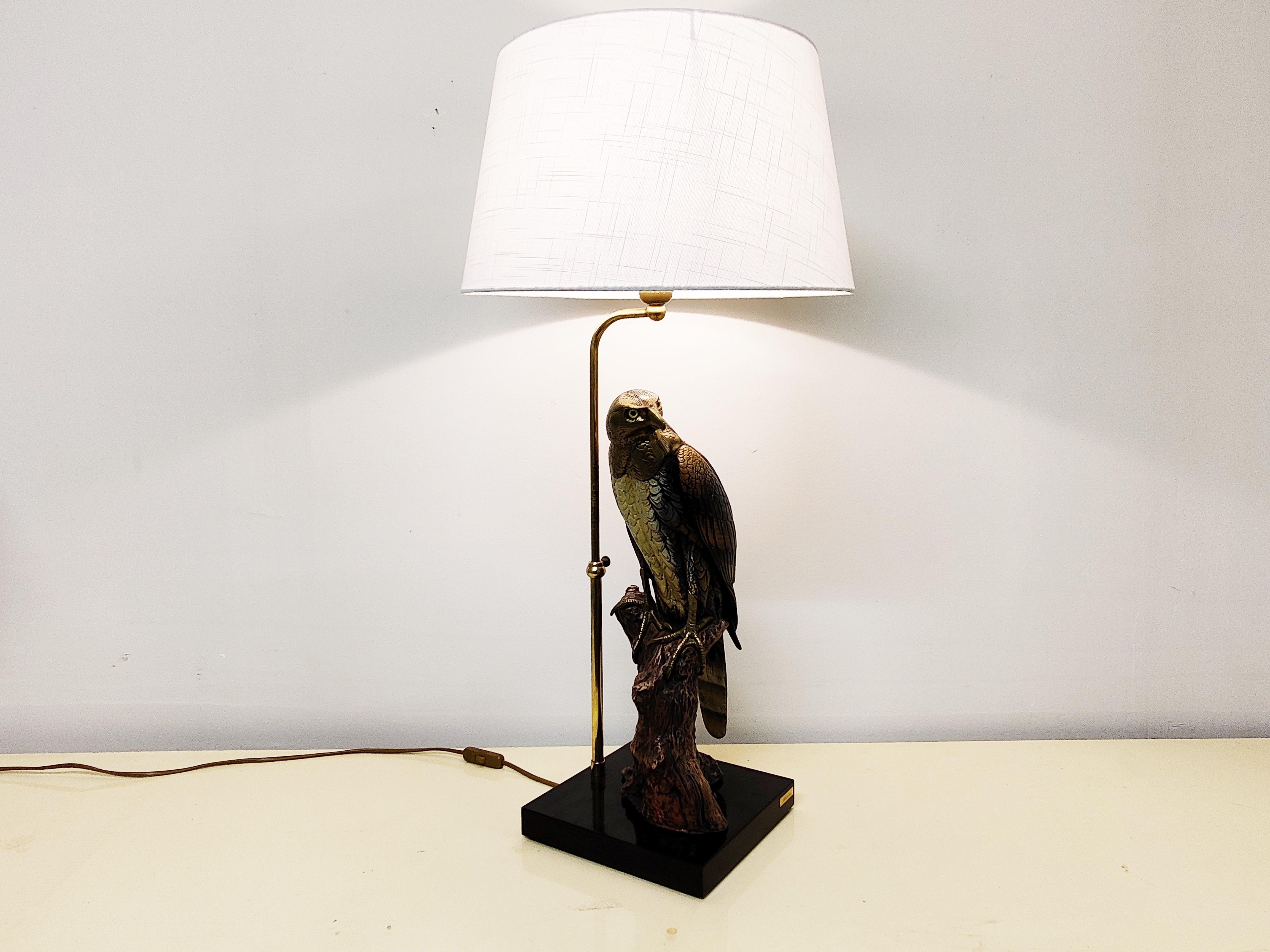 Brass Vintage Eagle Lamp by Elli Malevolti for Artiflex, 1970s 