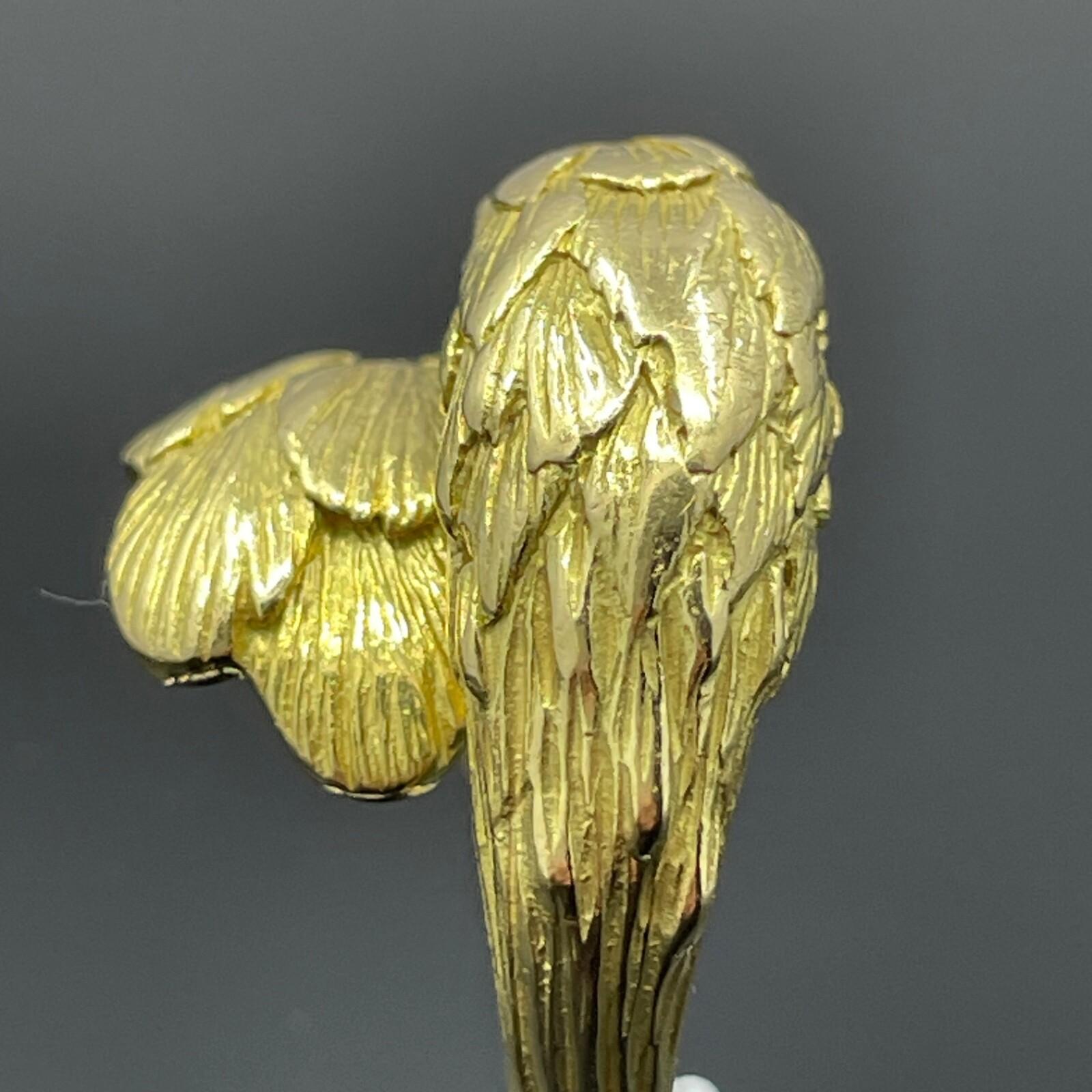 Anello Aquila Vintage 18k Giallo e Diamante - Francese in vendita 1