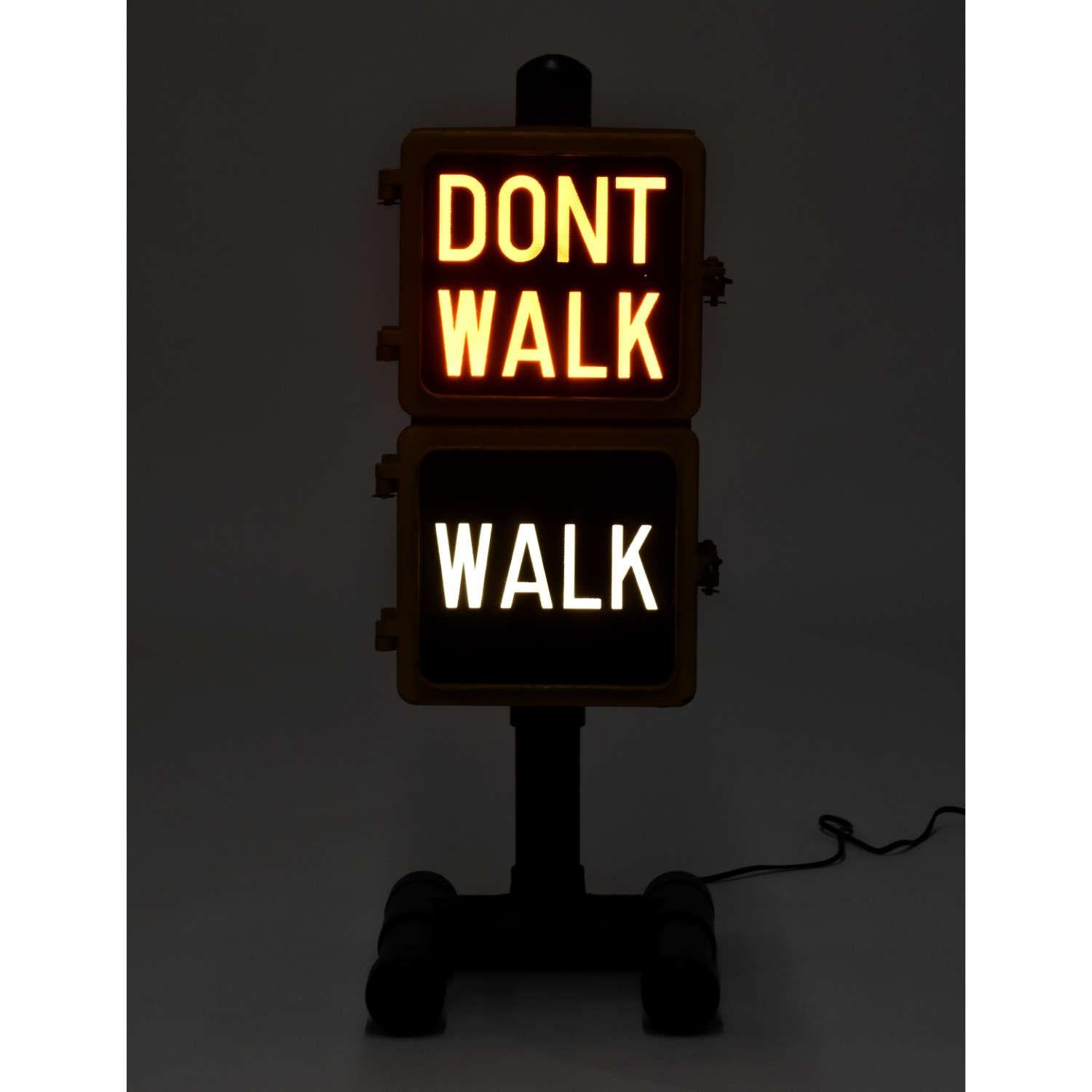 Vintage Eagle Walk Don't Walk Signal Traffic Light Tischlampe (Industriell) im Angebot