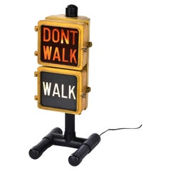 Vintage Eagle Walk Don’t Walk Signal Traffic Light Table Lamp
