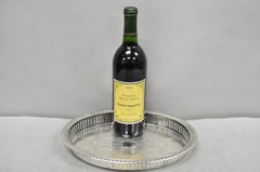 Vintage Eales Silver Plated Small Raised Gallery Oval Trinket Dish Bar Tray