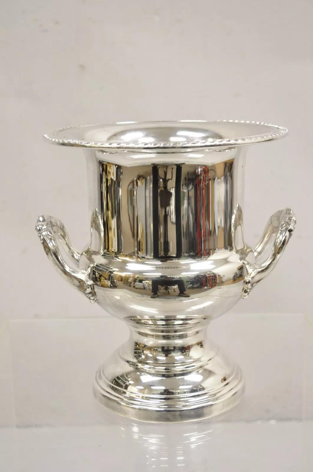 Vintage Eales Copa trofeo victoriana bañada en plata Cubitera enfriadora de champán en venta 3