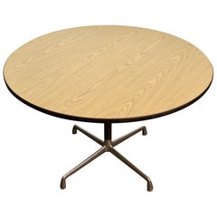 Vintage Eames Aluminum Group 42" Pedestal Table