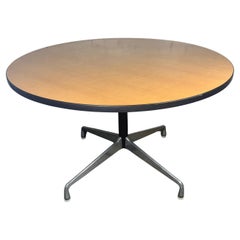 Vintage Eames Aluminum Group 48" Pedestal Table / Herman Miller