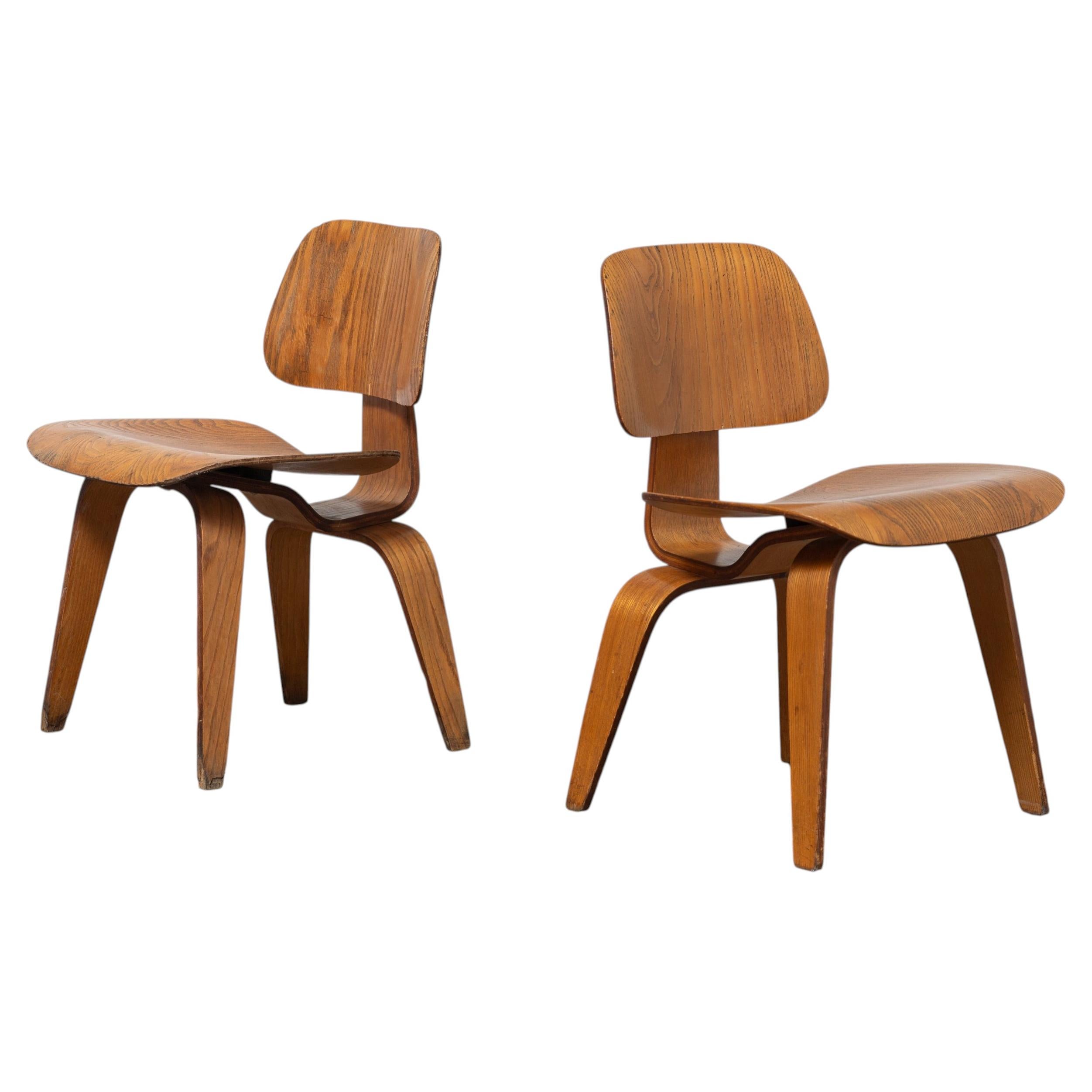 Vintage Eames DCWs Dining Chair Wood for Herman Miller
