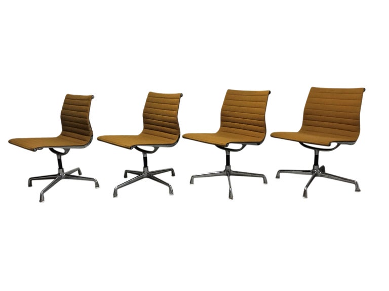 Vintage Eames Desk Chair EA108 for Herman Miller, Yellow ...