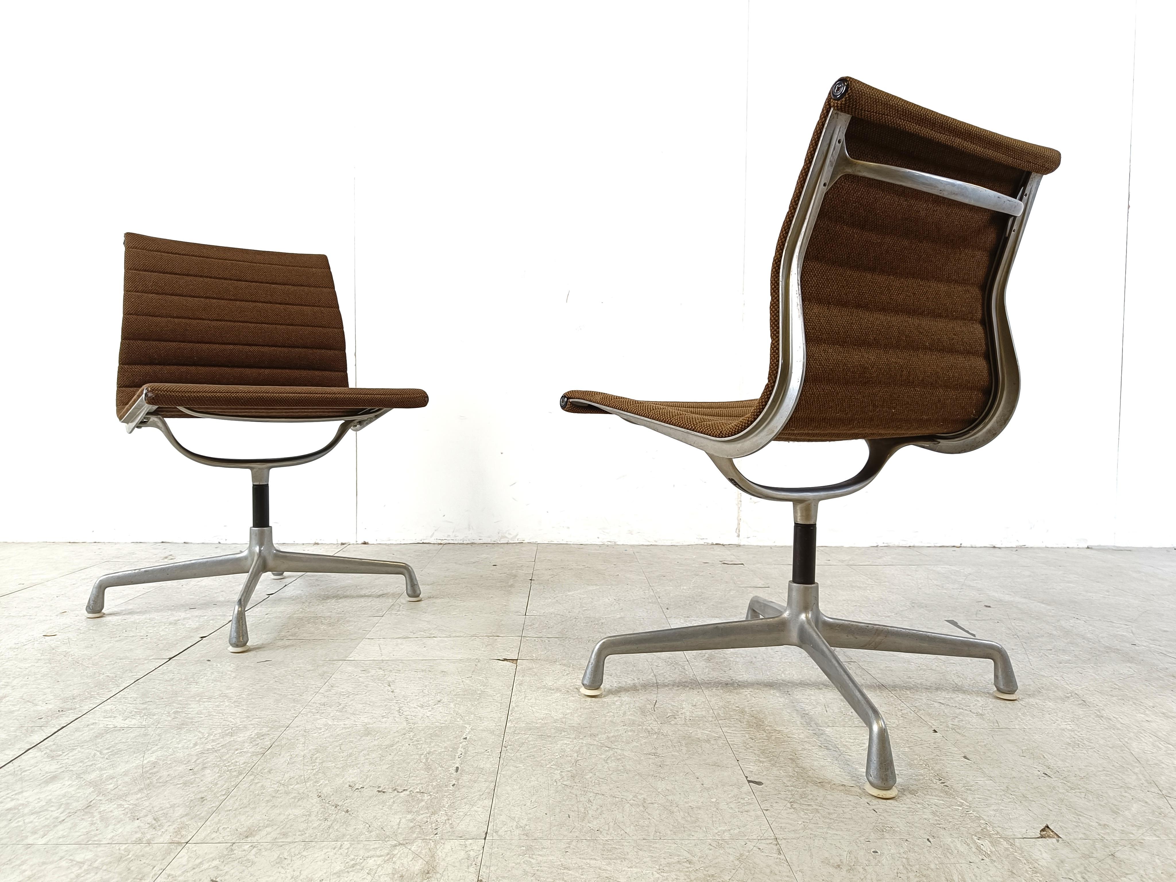 Mid-Century Modern Vintage eames desk chairs EA108 for herman miller, 1970s - set of 2 For Sale