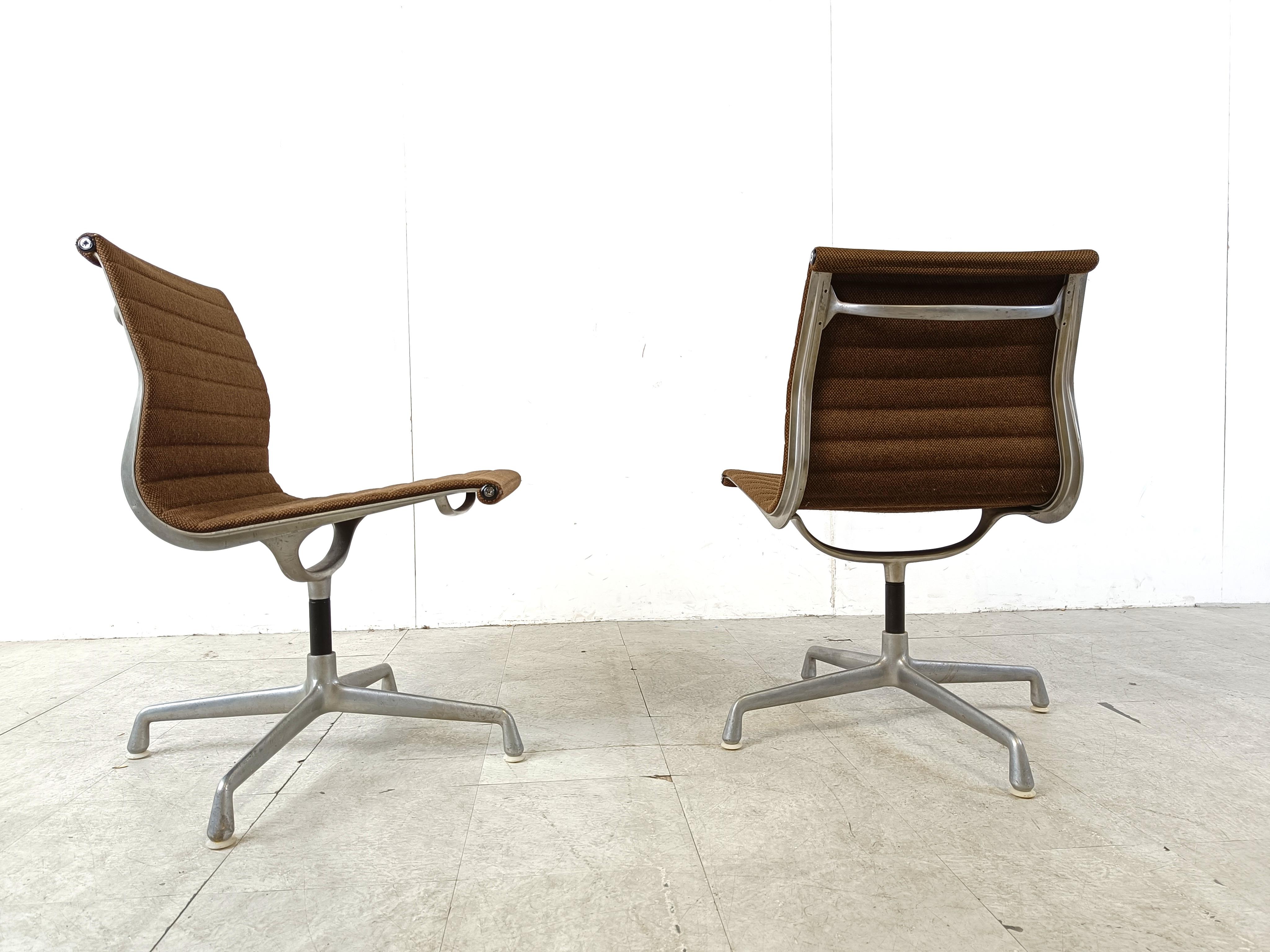 Fabric Vintage eames desk chairs EA108 for herman miller, 1970s - set of 2 For Sale