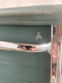 Vintage Eames Dining Chairs  Blue and Chrome Grade B (Chair a)