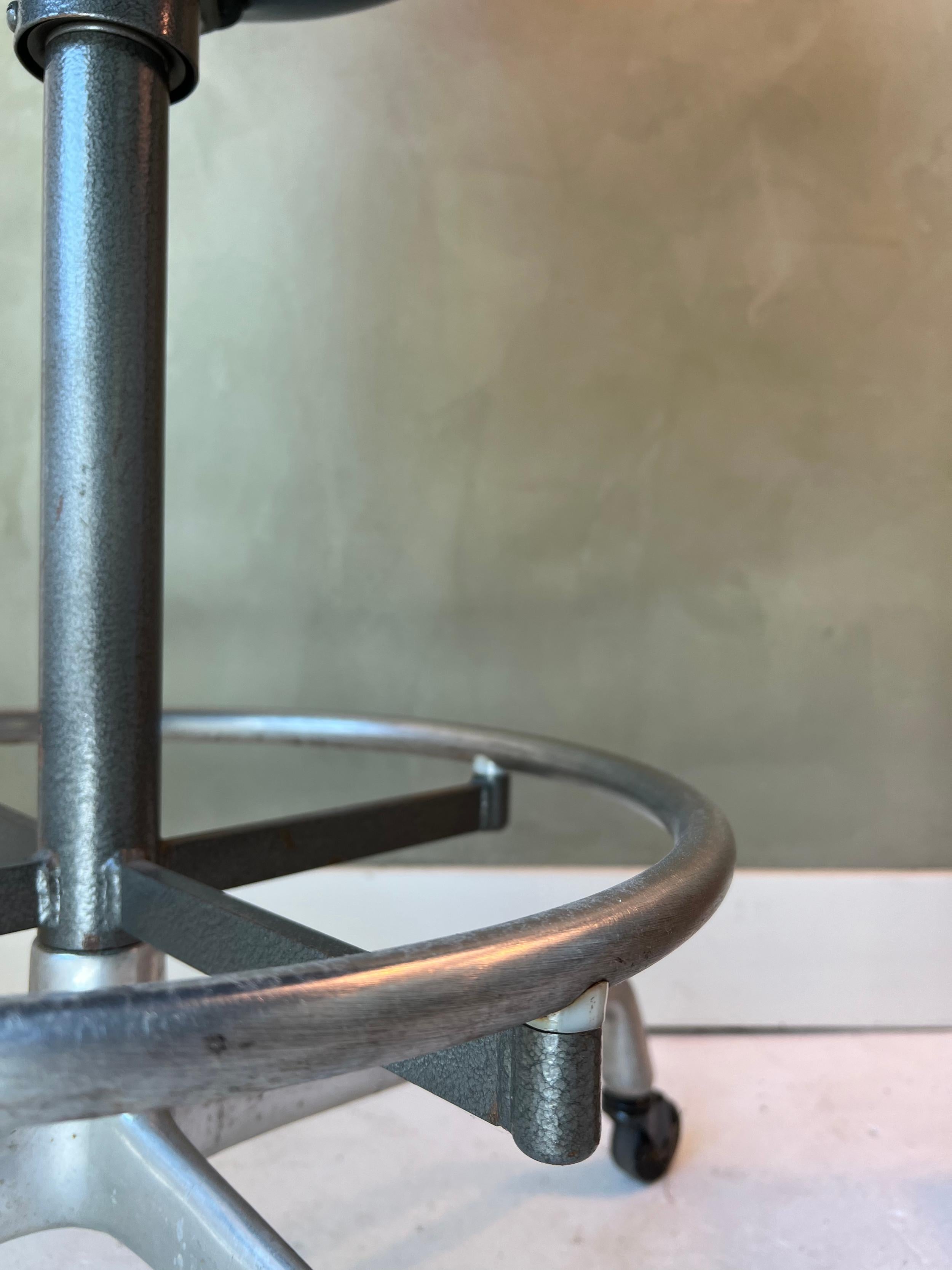 Mid-Century Modern Vintage Eames Fiberglass Drafting Stool