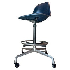 Retro Eames Fiberglass Drafting Stool