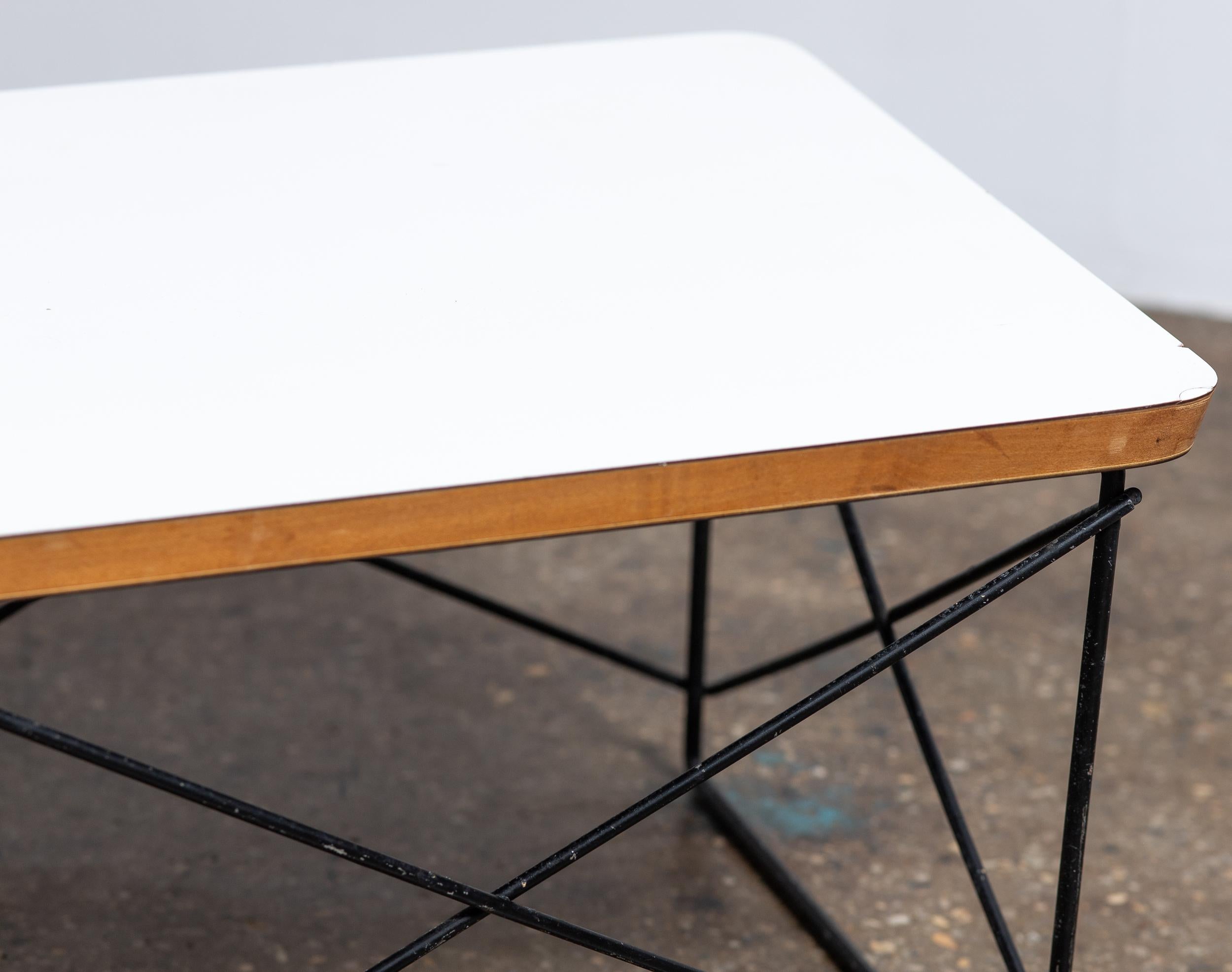 Vintage Eames for Herman Miller LTR Low Side Table with White Top In Good Condition In Brooklyn, NY