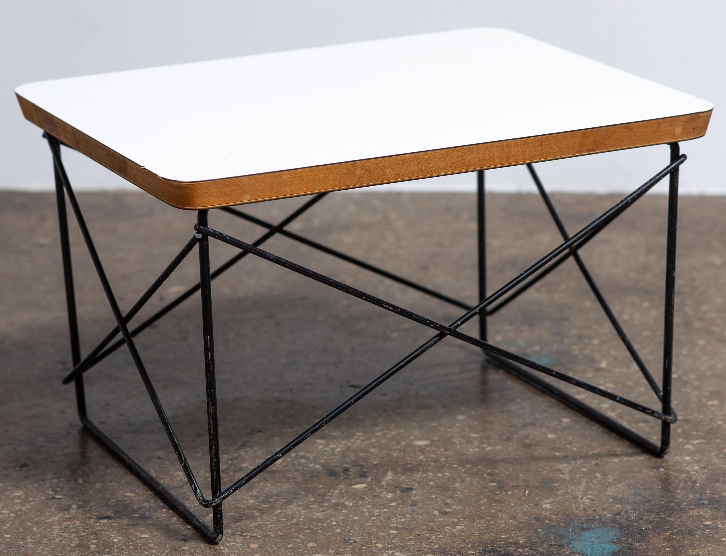 Vintage Eames for Herman Miller LTR Low Side Table with White Top 1