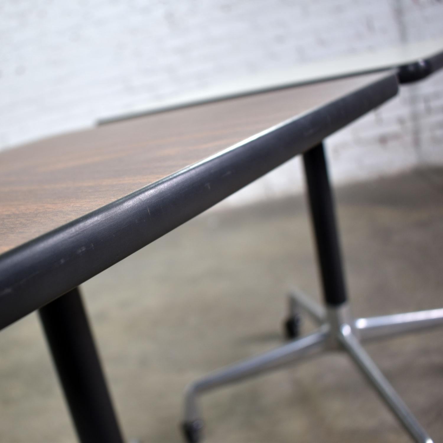 Vintage Eames for Herman Miller Square Rolling Side Table Universal Base 2
