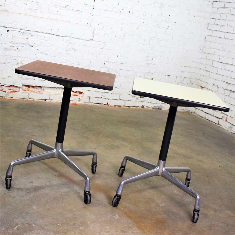 Vintage Eames for Herman Miller Square Rolling Side Table ...