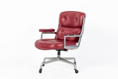 Vintage Eames for Herman Miller Time Life Red Leather Lobby Office Chair 1960s