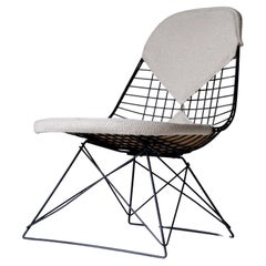 Vintage Mid Century Modern Eames LKR-1 Black Cats Cradle Lounge Chair