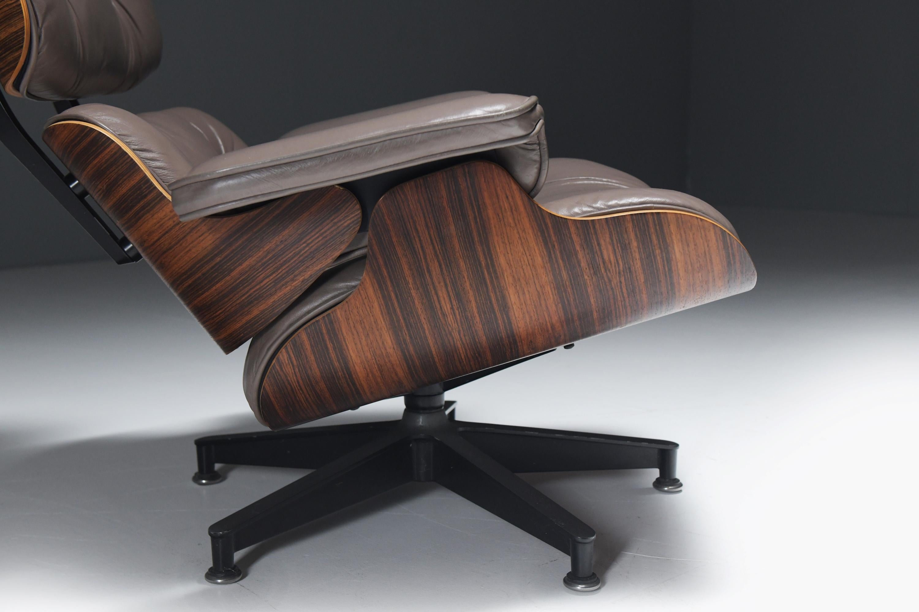 Sedia da salotto e pouf Eames d'epoca di Charles and Ray Eames per Herman Miller in vendita 4