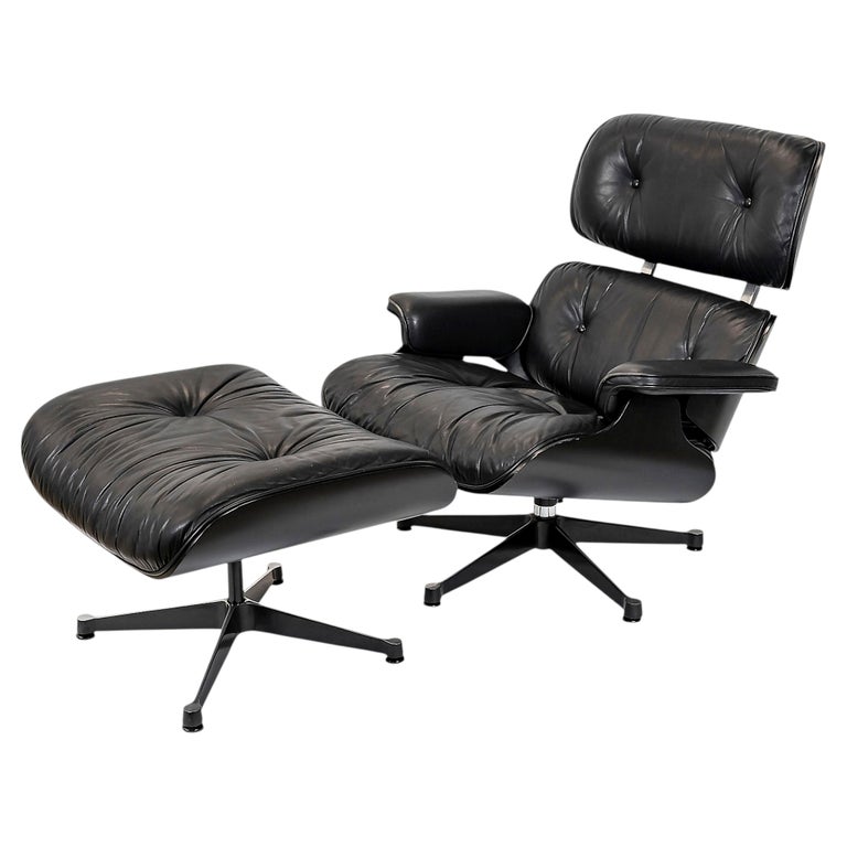 Vintage Eames lounge chair set with ottoman by Charles&Ray Eames for Vitra